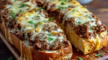 cheesesteak-gefulltes-knoblauchbrot